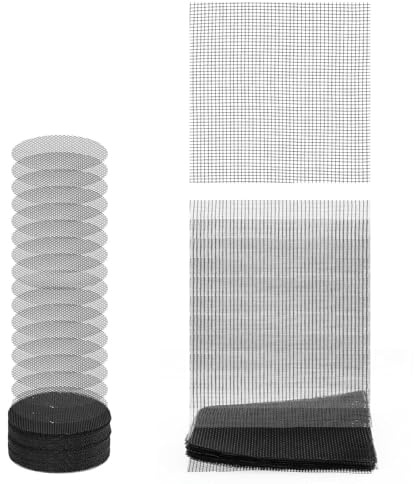 RAHHLIZS 100Pcs Flower Pot Hole Mesh Pad Rectangle 10cm, Rounds 5cm | Small Plant Pot Mesh Drainage Screen for Bottom of Pots Bonsai for Garden Indoor Outdoor Plants Pots Prevent Soil Loss