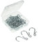 LJY Aufhängehaken/-Clips, 50 Stück, für Topfleisten, S-förmige Metallbügel mit Kunststoff-Aufbewahrungsbox für Küche, Schlafzimmer, Büro, Draht-Regal, Stecktafel