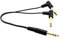 zdyCGTime Cavo splitter audio Y da 6,35mm a 2 6,35mm,placcato in oro 90 gradi 6,35mm Stereo TRS maschio a 2 (doppio) Cavo audio splitter mono Y da 6,35mm 1/4 pollici maschio TS ad.(30CM/12Inch)