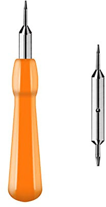 1Pc Doorbell Screwdriver Replacement Industrial Grade Alloy Steel Double-Ended Screwdriver Tool for Doorbell Battery Change and WiFi Password Reset (Orange)