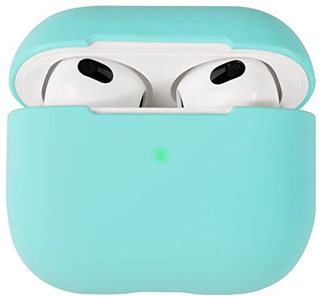 Silikon Hülle Kompatibel mit AirPods Pro, Front LED Sichtbar Hülle für AirPods 4, case für Airpods pro 2021, Zweiteilige Schutzhülle für AirPods Pro, unterstützt Kabelloses Laden (Minzgrün)