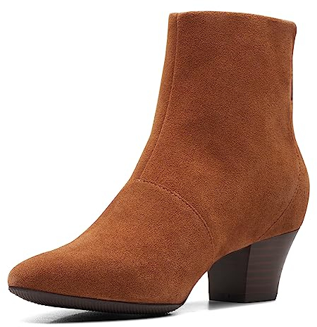 Clarks Teresa, Stivali alla Moda Donna, Dark Tan Suede, 43.5 EU