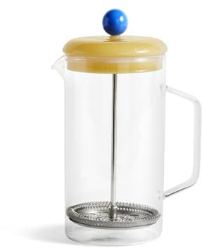 Hay Französische Kaffeepresse aus langlebigem Borosilikatglas, in der Farbe: Klar, Maße: D: 15 cm, H: 19,5 cm, Fassungsvermögen: 1l, AB396-A650
