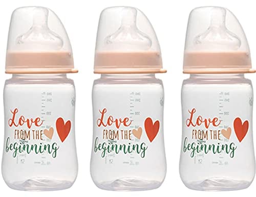Flaschenset NIP Flasche 260ml mit Sauger Gr. M Milch, 3er Pack, 0-12 Monate