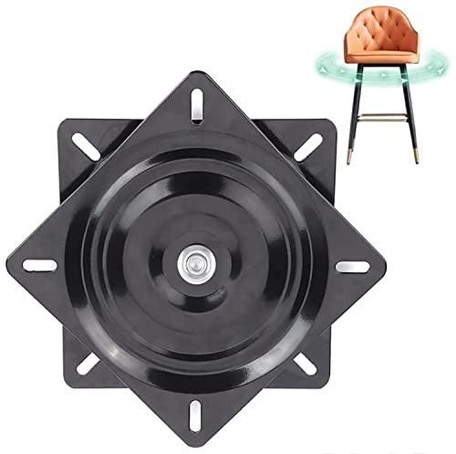 Metall Möbel Drehteller, 360° Grad Swivel Drehbeschlag Drehteller Kugelgelagert, Drehbeschlag, Drehplatte, Quadratisches Drehtellerlager, für Hocker, Tische, Bücherregale 5 Zoll, 2mm Dick (Schwarz)