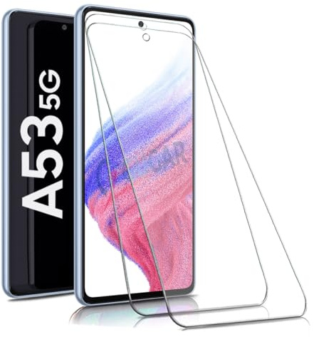 2X Panzerglas für Samsung A53 5G Schutzfolie, Panzer Schutz Glas Panzerfolie für Samsung Galaxy A53 5G Schutzglas, Gehärtetem Glas Displayschutz für Galaxy A53 5G Folie [2 Stück]