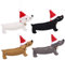 DEARMAMY 4 Stück Hunde hängender Anhänger Winter hängender Hundeanhänger Weihnachtsdekorationen Christbaumschmuck Weihnachtsfeierdekoration Weihnachtsfeier Anhänger Schüttgut Dackel Charme