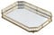 biusgiyeny Bandeja de espejo dorada con espejo, bandeja para servir, plato para velas, bandeja de espejo, piedras, metal, bandeja decorativa, velas, dorada, para vanidad