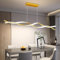 Mikeru 150cm Wave Pendelleuchte, Gold Lineare LED Pendelleuchten 3000k/4500k/6500k Wave Insel Licht 10% Bis 100% Dimmbare Höhenverstellbare Hängelampe Mit Memory-Funktion für Die Kücheninsel