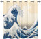 ANHOPE Japanische Welle Berg Fuji Verdunklungsvorhänge mit Ösen Blickdichte Gardinen Thermo Vorhänge Blackout Curtain Weich Wohnzimmer Schlafzimmer Vorhang 2er Set H 138 x B 107 cm