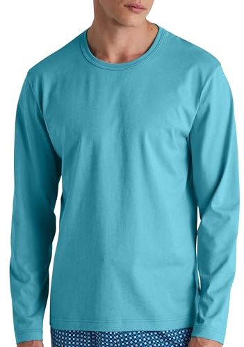 CALIDA RMX Sleep Langarmshirt Herren, Bio-Baumwolle, pflegeleicht, atmungsaktiv, feuchtigkeitsregulierend