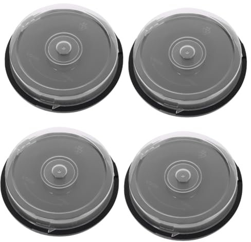 Uonlytech 4stücke Plastik DVD Aufbewahrungshalter Leerer Cd DVD Aufbewahrungseimer Eignet Sich Für Discs Und Elegantes Design Für Ordnung Und Schutz Für Bücherregale Und Schreibtische