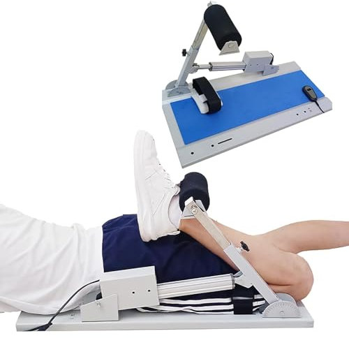 LHQYA Knie-Rehabilitationstrainer, Elektrischer Kniebeugungs- Und Strecktrainer Mit Fernbedienung, Aufrichtungsübung 0 ± 5°/200 Kg Schub-/Biegeübung Bis Zu 170°