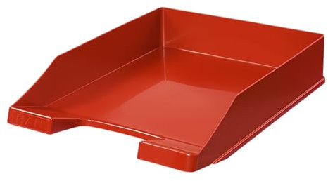 Briefablage Klassik, 10 STÜCK, Moderne und stapelbare Ablage im frischen Design bis Format A4/C4, 1027-X-17, Rot