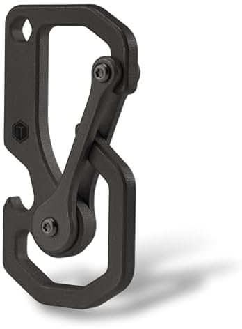 KeyUnity Titanium Carabiner Keychain Multitool, Keyring Multitool, Bottle Opener Keyring, Keyring Clip, Locking Carabiner, Screw Bit Driver Everyday Carry Tool for Men and Women Camping & Hiking