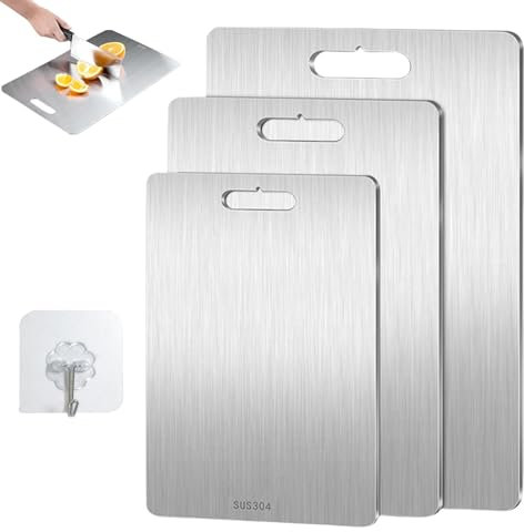 Yamato Cutting Board, Titanware Cutting Board, Original Taima 100% Pure Titanium Cutting Board, Titanium Cutting Boards for Kitchen (11.41 * 7.87 in)