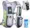 TRIWONDER Sac Trail 5,5L Gilet d'Hydratation Sac à Dos Hydratation Léger pour Marathon Randonnée VTT Course Running Homme Femme (Gris - avec Sac à Eau (1,5L))