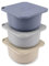 Babadoh Pizza Dough Proofing Silicone Containers with Lids | Pizza Making Accessories | Set of 3 | Multi Blue (1 Dough, 1 Smoke, 1 Steel) | Original Size (make 12 Pizzas)
