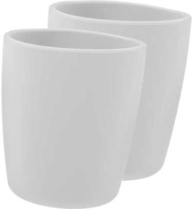 CRILSTYLEO 2 Piezas Taza Recta Bebe Vasos De Silicona Taza De Bebe Taza De Enjuague Bucal Para El Hogar Taza De Bebé De Silicona Tazas De Cepillo De De Baño Light Grey Gel De Sílice
