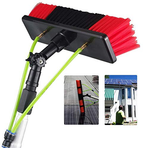 Kit di pali per la pulizia di finestre e pannelli solari fotovoltaico e fotovoltaico da 12 m con spazzola alimentata ad acqua, attrezzatura professionale per la pulizia di finestre e