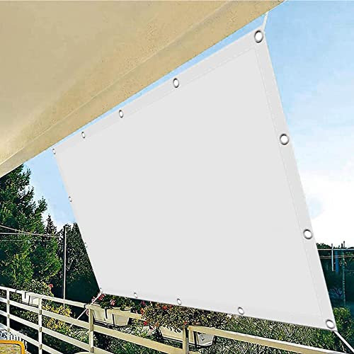 Toldo rectangular de polietileno de alta densidad transpirable de 1,4 x 2,6 m para jardín, piscina, terraza, balcón, color blanco