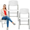 KARL HAUSMANN Klappstühle 2er Set - Klappstuhl küche aus Kunststoff - Stuhl Klappbar - Foldable Chair - Klappsessel für Garten und Camping - Klappstuhl Garten - Campingstuhl - Klapp Stühle - Weiß