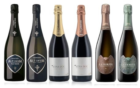 Confezione da 6 bottiglie di Metodo Classico: Trentodoc Altinum, Franciacorta docg La Fiorita, Etnadoc Tenute Orestiadi