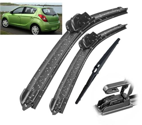 Generisch 3-teiliges Auto-Scheibenwischerblatt, für Hyundai I20 PB 2008-2014, Wasserabweisende Wischerblätter