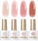 Born Pretty UV Nagellack Jelly Weiß Nude Rose - Gel Nagellack UV Natur Kristall Transparent UV Lack Weiches Blütenblatt Serie Maniküre und Nagelkunst DIY zu Hause