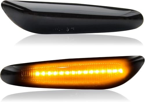 Dixhills 2x Schwarze Seitenblinker LED Begrenzungsblinker Kompatibel mit 1er 3er 5er E60 E61 E81 E82 E88 E46 E90 E91 E92 E93 X3 E83 X1 E84 Ersatz für 63133418445