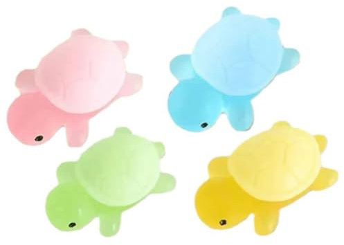 Koolenry Little Turtle Handgemachte Ätherische Ölseife 4 Stücke Niedliche Kleine Schildkröte Feuchtigkeitsspendende Seife Kinderreinigungsseife