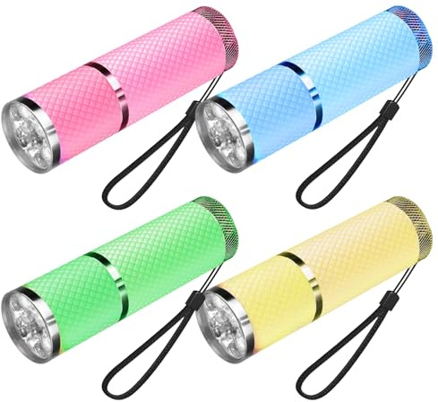 8 Stück Mini LED Taschenlampe, kleine Kinder Taschenlampe Handlampe mit Lanyard und 24 AAA Batterien Wasserdicht Taschenlampe Klein mit Gummigriff Camping Handlampe für Outdoor, Wandern, Camping