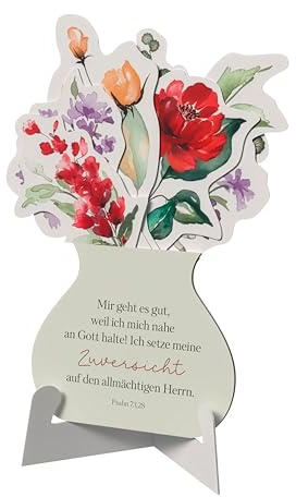 Ein Strauß voller Segen – Karten: Karten in Blumenform zum Aufstellen mit ermutigenden Bibelversen