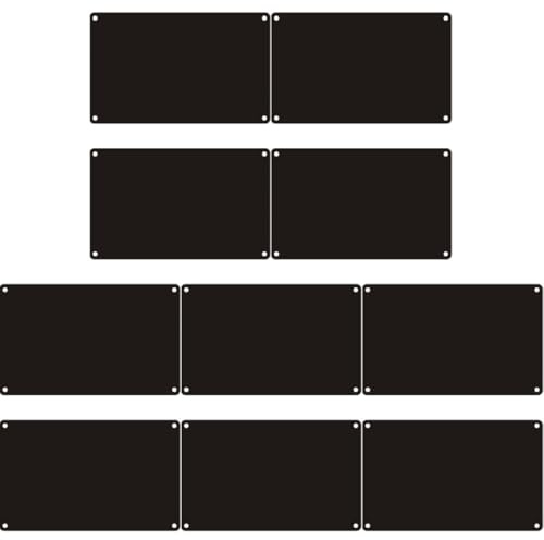 SUPVOX 10pcs Aluminum Blank Sign DIY Engraving Plates for Office Door Wall Mount Multi-function Name Plate Supply