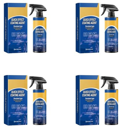 Quick Effect Coating Agent, Auto Beschichtungsspray, Autopolitur, Spray Coating Agent, Autobeschichtungsspray, Beschichtungs Spray Autolack, Politur für Autolacke, Kratzer Entferner Auto, (4 Stück)
