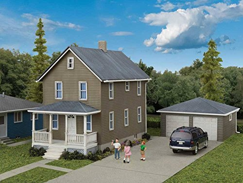 Walthers Cornerstone 933-3792 Two Story House with Garage Kit