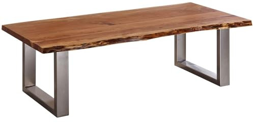 MASSIVMOEBEL24.DE Couchtisch Akazie Dunkelbraun lackiert Freeform #12