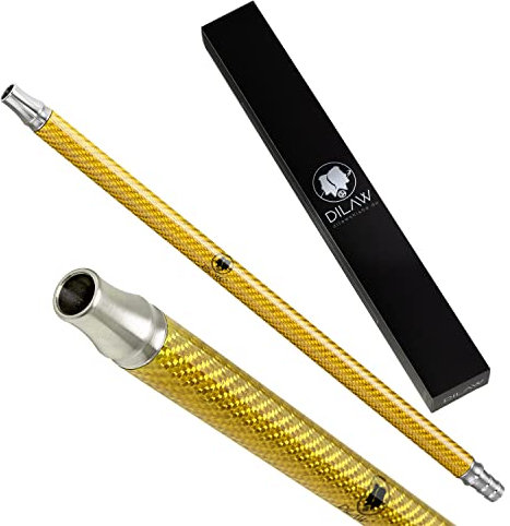 DILAW® Shisha Carbon Mundstück Edelstahl V2A ? Kombinierbar mit Allen handelsüblichen Schläuchen Farbe | Gold