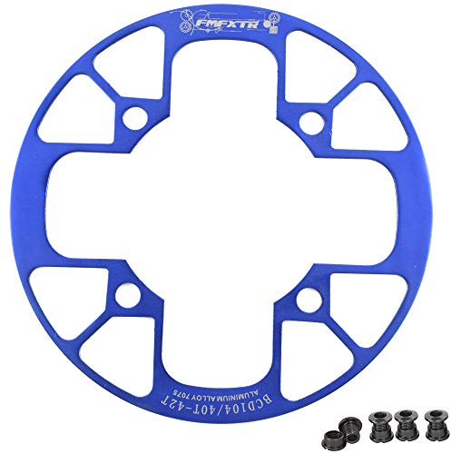 UPANBIKE Fahrrad Kettenblatt Schutz für Mountainbikes 104 BCD Aluminiumlegierung Kettenblattschutz für (36~38T,Blau)