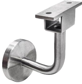 Edelstahl V2A Handlaufträger mit Rosette für LED System passend für Nutrohr 42,4 x 1,5 mm