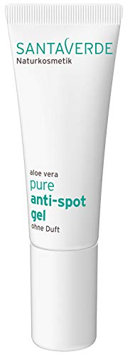 Santaverde / pure anti-spot gel / SOS-Pflegegel gegen Pickel & Unreinheiten / wirkt entzündungshemmend, antibakteriell & regenerierend / hinterlässt Haut geklärt & beruhigt / ohne Duft / vegan / 10ml