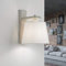 Licht-Erlebnisse Wandleuchte Innen Eiche Stoff Ecru Wohnzimmer Schlafzimmer T:20 cm E27 max. 60W Modern blendarme Wandlampe Flur AIDA