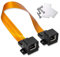 HB-DIGITAL Ethernet LAN RJ45 Fensterdurchführung Kabel Gold + 4x Befestigungsschrauben + 2x Klebepads (doppelseitiges Klebeband) verlängerung für Internetkabel für Fenster und Türen Ultra Flach
