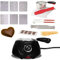 Total Chef Instant Hot Chocolate Melting Pot Fondue Sets with 8.8oz 250g Capacity Electric Small Chocolatier Machine DIY Candy Cheese Maker 32-Piece Tool Kits Kids Birthday Gifts Party Workshop Black