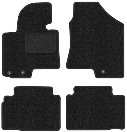 Velours-Fußmatten passend für Hyundai ix35 2009-2015, Anthrazit, Anthra | passend für SUV; Velours-Teppich (Polypropylen), ca. 6,5 mm; rutschfest, runde Befestigungen (Typ AV)