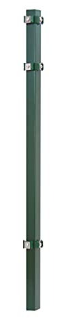 Eckpfosten 60 x 60 mm, 4 Stück, anthrazit oder grün - von 140- bis 260 cm - verzinkter Stahl mit Pulverbeschichtung - inkl. Befestigung und Abdeckkappen (240 cm - Grün)