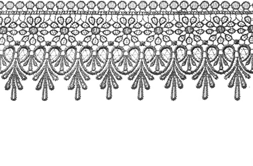 Grey Venice Lace Trim Wide Lace Ribbon Silver Floral Embroidered Edge Trim for Sewing Crafts, Wedding Dress Embellishment, Home Decor