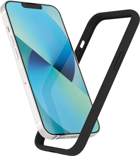 K TOMOTO Kompatibles iPhone 13 Mini Bumper Case (5,4 Zoll), Flüssiges Silikon Bumper Case [Stoßdämpfung] [Erhöhter Kantenschutz] [Fallschutz] [Seidige und weiche Haptik] Rahmen Bumper Case,