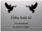 Placa grabada funeraria con diseño de dos palomas con ramitas autoadhesivas, 20 x 15 cm, personalizada, 1 a 3 líneas, aluminio cepillado