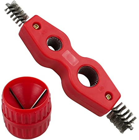 Sbavatore Interno ed Esterno Alesatore Universale e Detergente per Tubi in Rame Tubi Sbavatura Frese Alesatore Interno Esterno per Tubi da 4mm e 30 mm 4 in 1 Spazzola per Sbavatura per Tubi in PVC